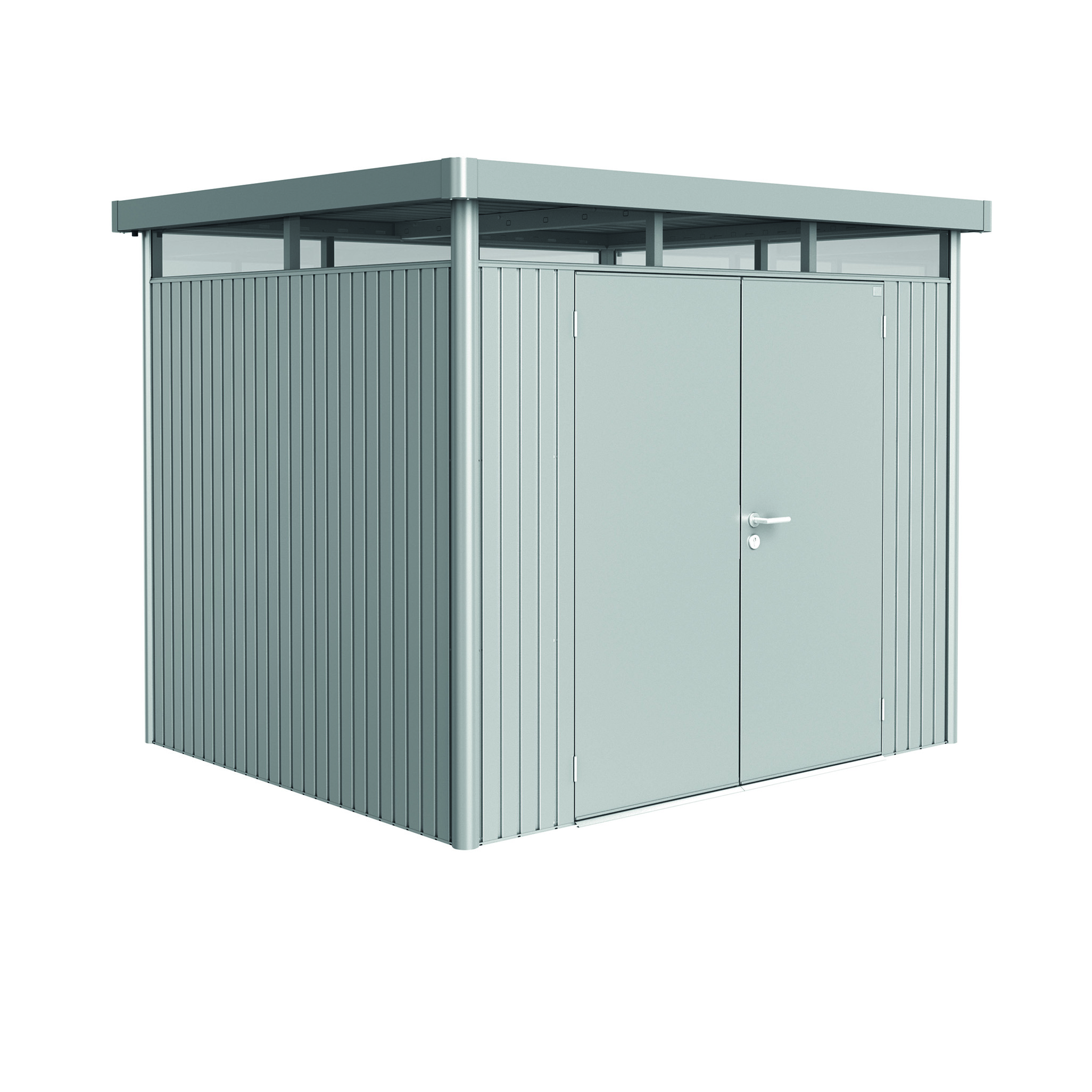 Redskapsbod Biohort Highline H3 Dubbeldörr Metallic Silver