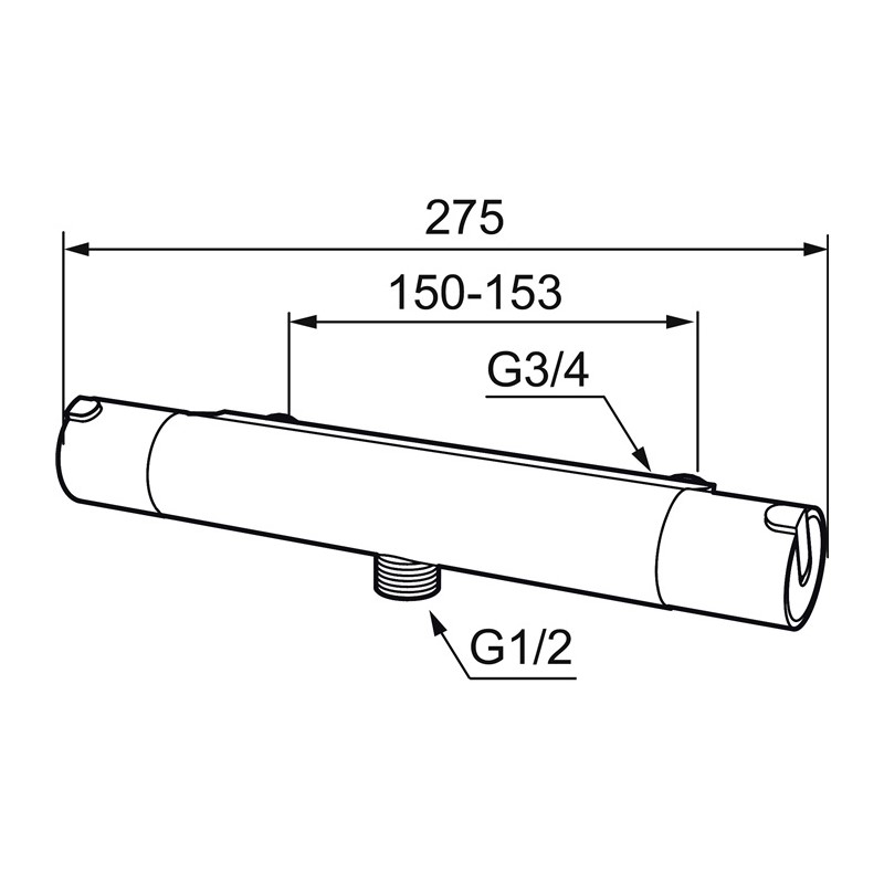 Duschblandare Mora Rexx T5 Krom/Svart