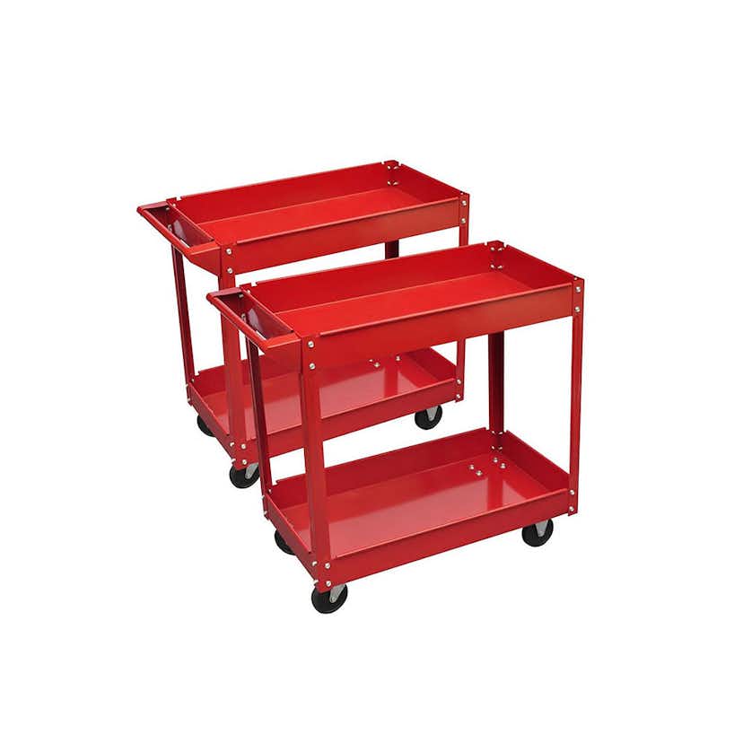 Verktygsvagnar VidaXL 2 st 100 kg Med 2 Hyllor