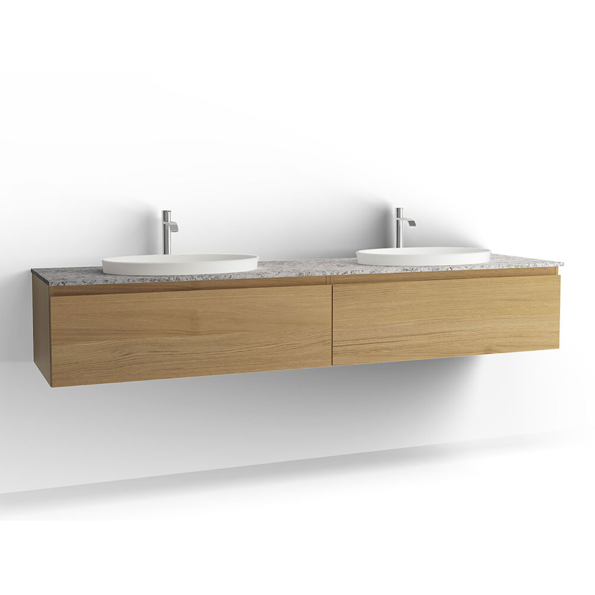 Tvättställsskåp Vedum Flow 2000 Dubbel med 2 Lådor