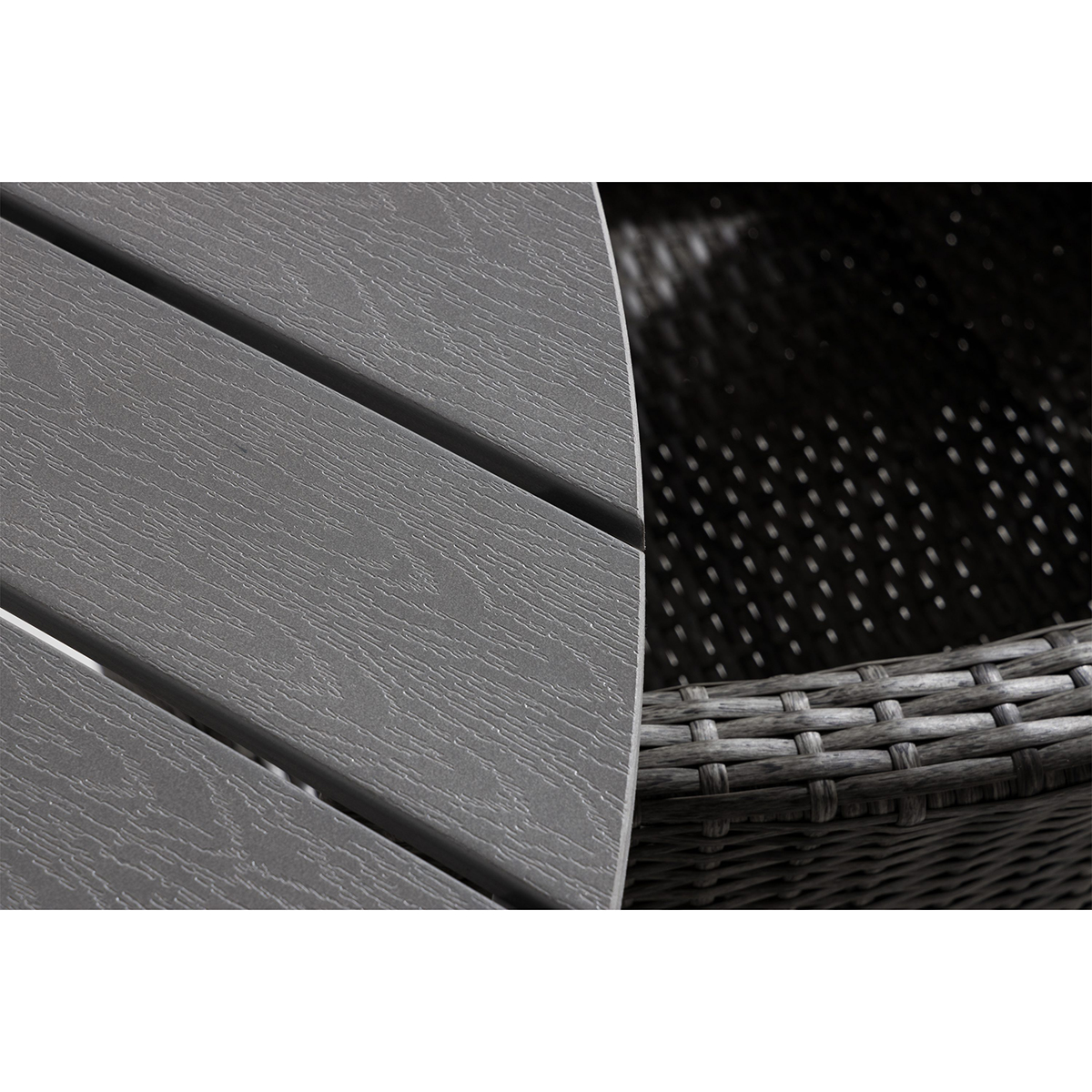 Trädgårdsgrupp Comfort Garden Tunis Matgrupp Utomhus 140 Rund + 6 Thor Fåtölj