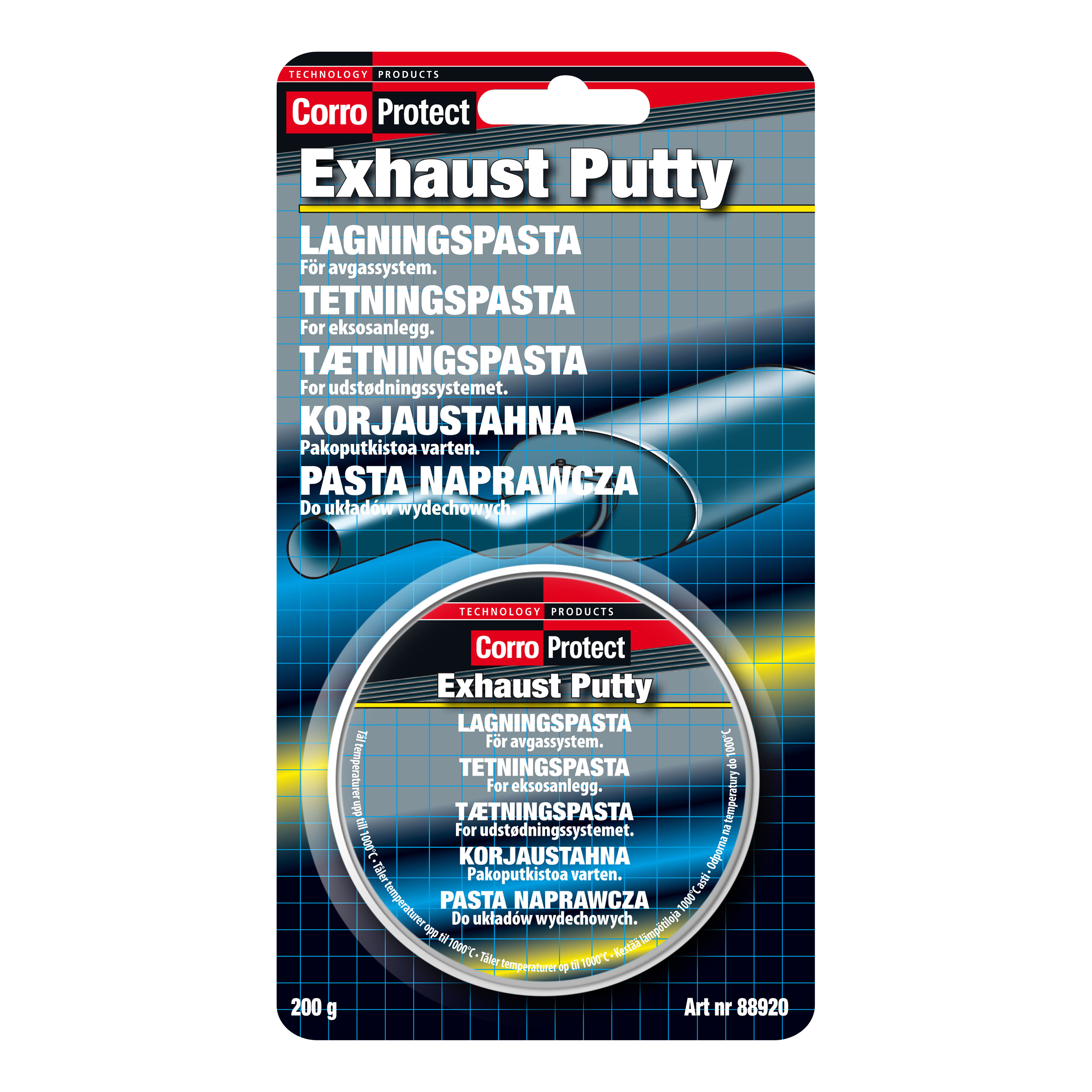 exhaust putty odor