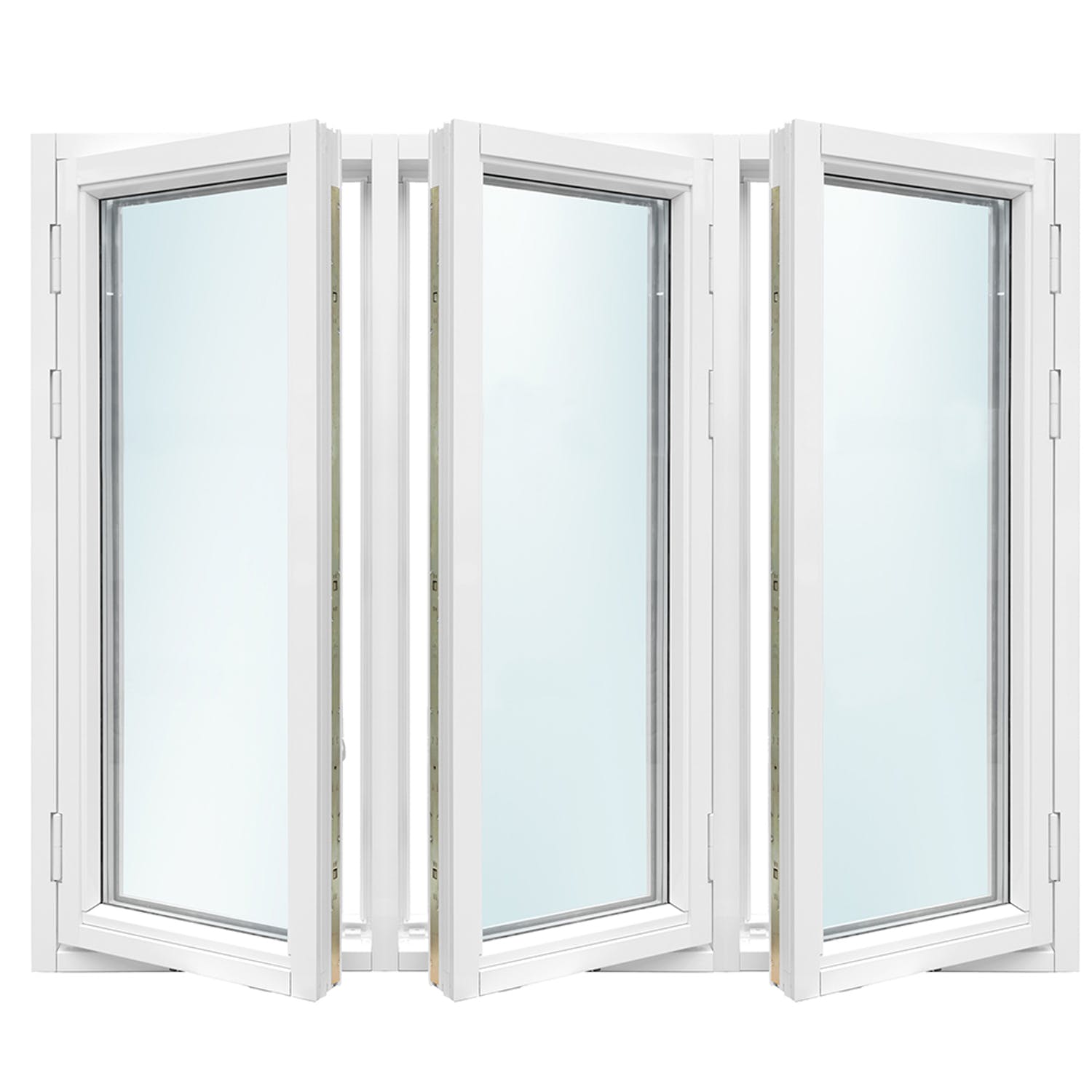 Sidohängt Fönster Nordiska Fönster Norrland Plus 2-Glas Aluminium 3-Luft BxH: 150x150 cm, Antal Luft: 3