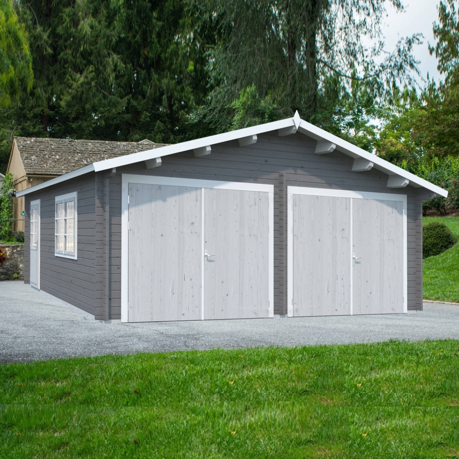 Garage Palmako Roger 28,4 m2 med Slagport