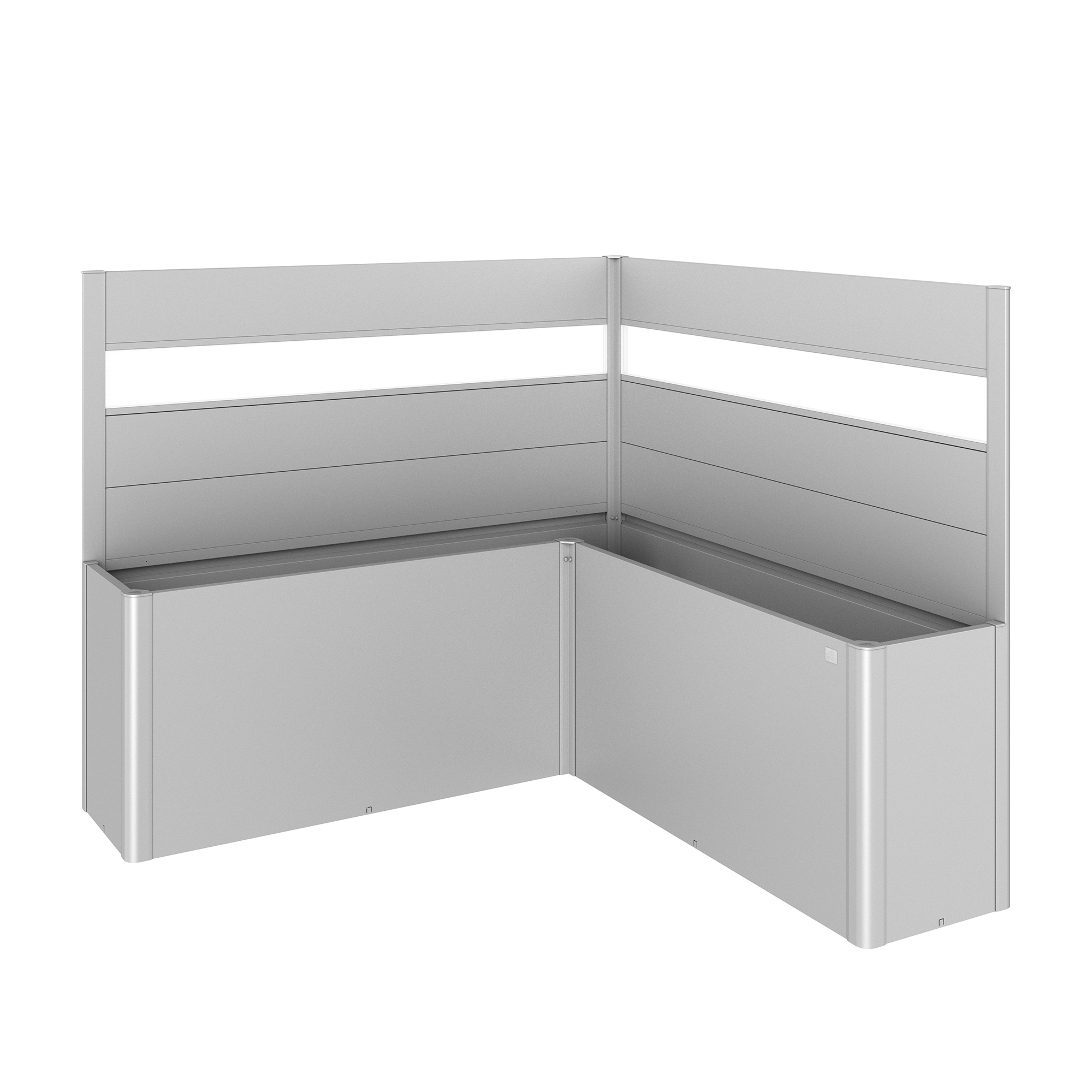 Skärmvägg Biohort till Belvedere Planteringslåda med Akrylglas 91x201x201 cm