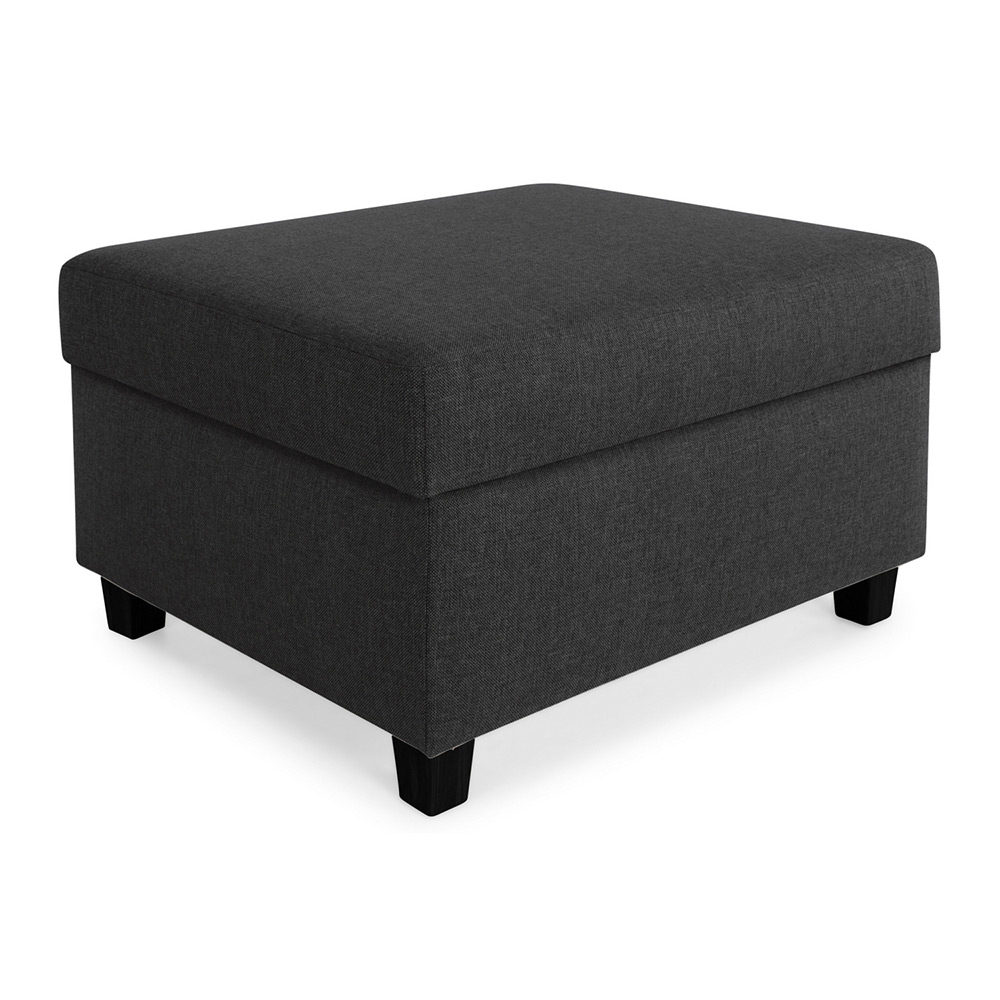 Fotpall Scandinavian Choice Crazy Antracit/ Konade Svarta, 80x65 cm