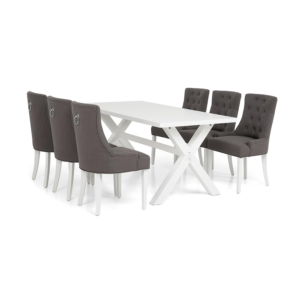 Matgrupp In Living Linnea 180 cm med 6 st Viktoria Fåtölj