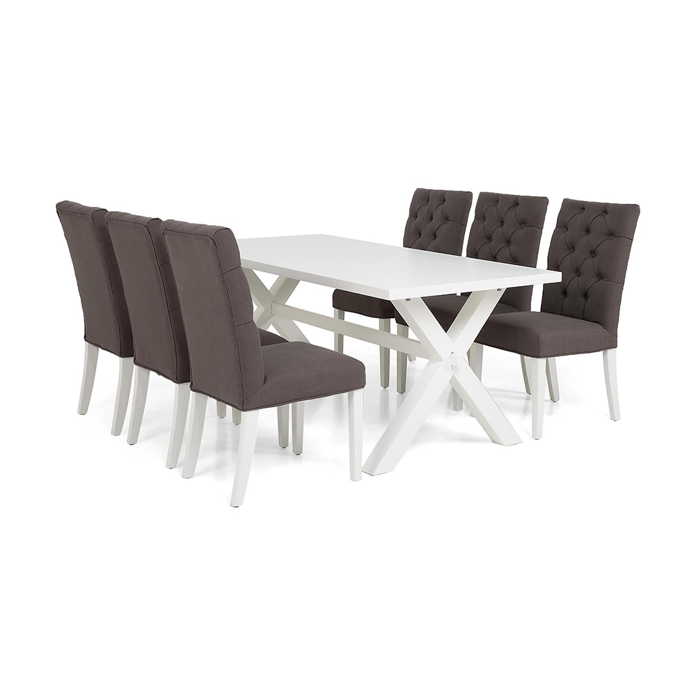 Matgrupp In Living Linnea 180 cm Vitlack