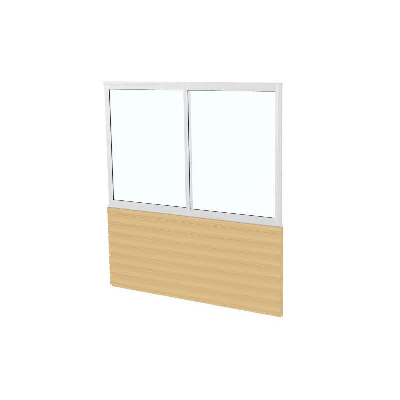 Skjutfönster Landskap med Panelvägg Robust Vår och Höst