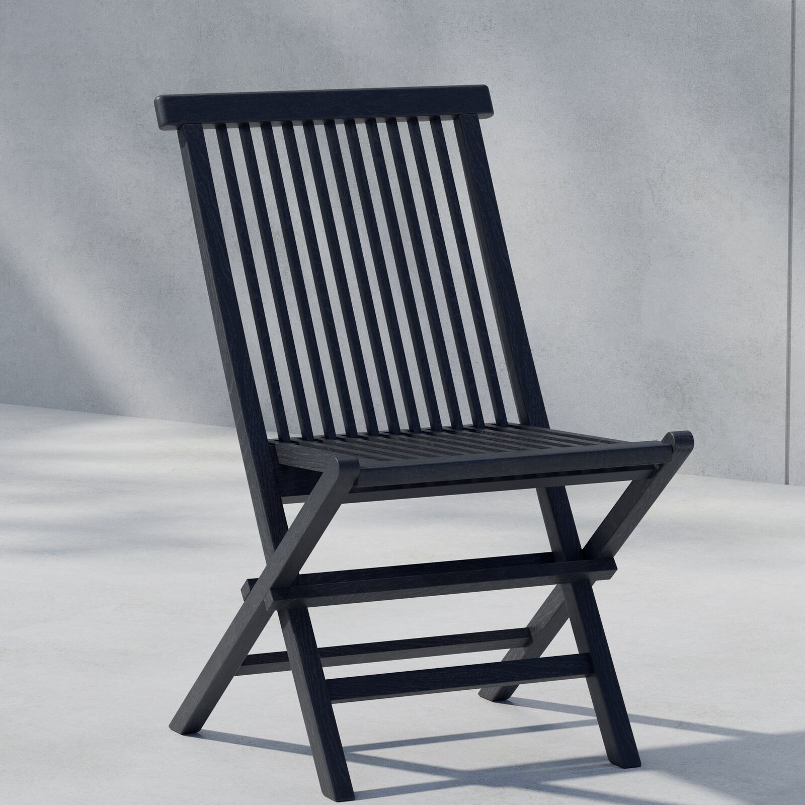 Matstol Venture Home Kenya Svart Teak Fällbar