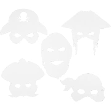 Piratmasker Creativ Company Vit 16 St/1 Förp