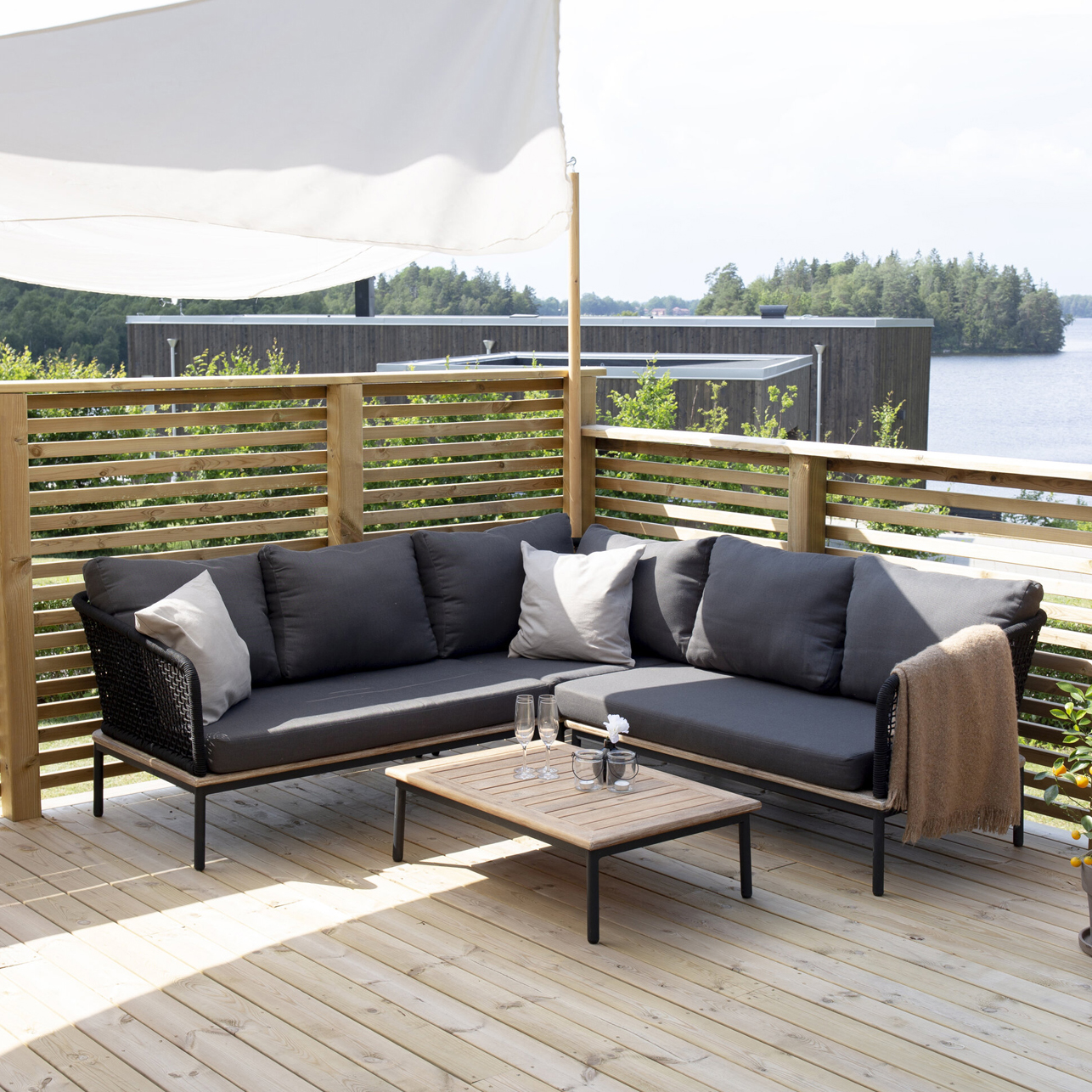 Hörnsoffa Venture Home Andorra Utomhus