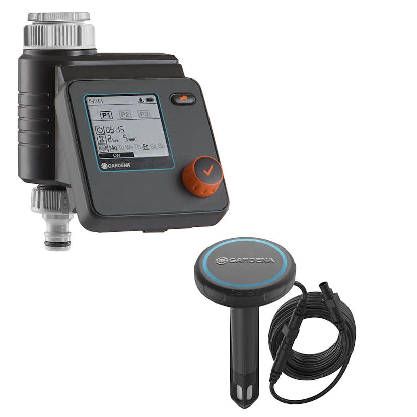 Bevattningsdator Gardena Select Set med Sensor