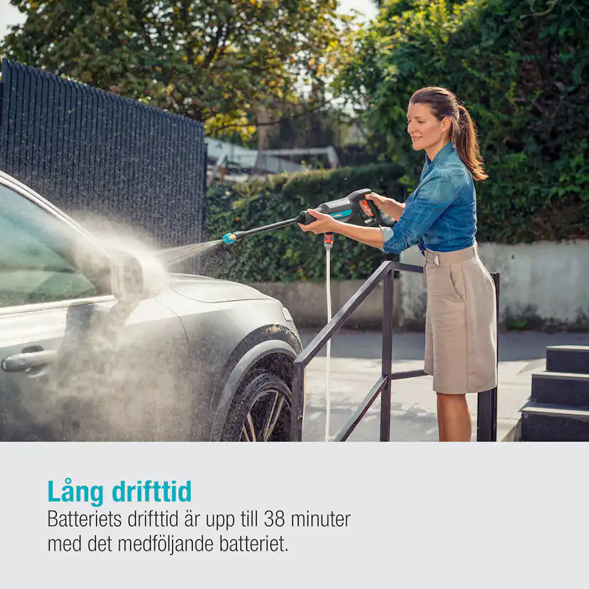 Mellantryckstvätt Garden AquaClean 24/18V RtU set (2,5Ah batteri + standardladdare)