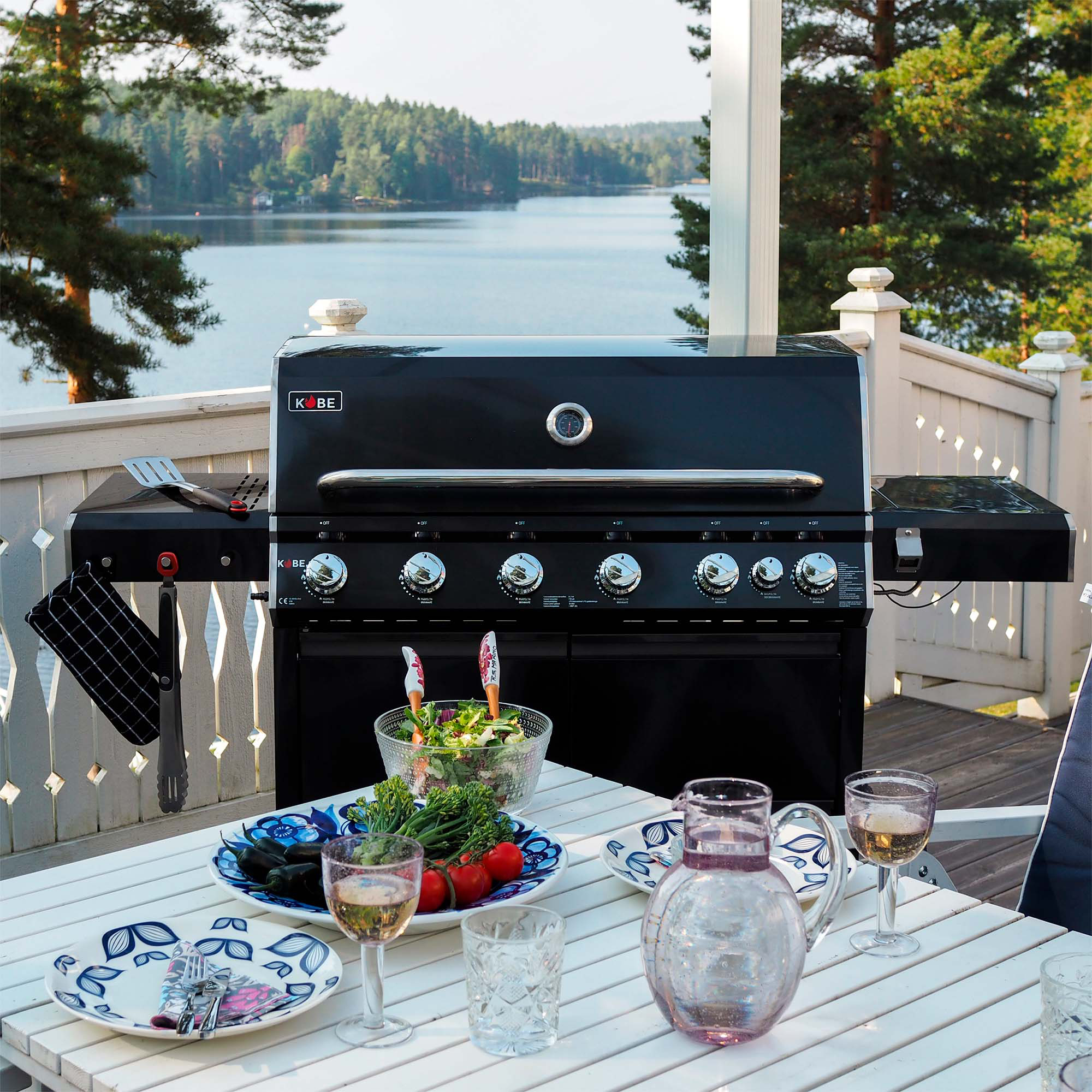 Gasolgrill Kobe Premium 6+1 Svart