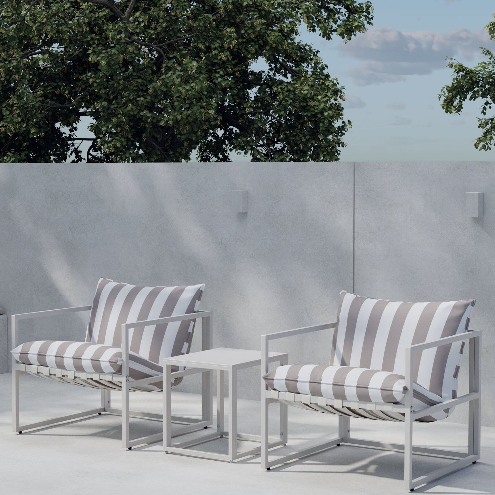 Loungeset Venture Home Messina 2st Fåtöljer med 1 Sidbord