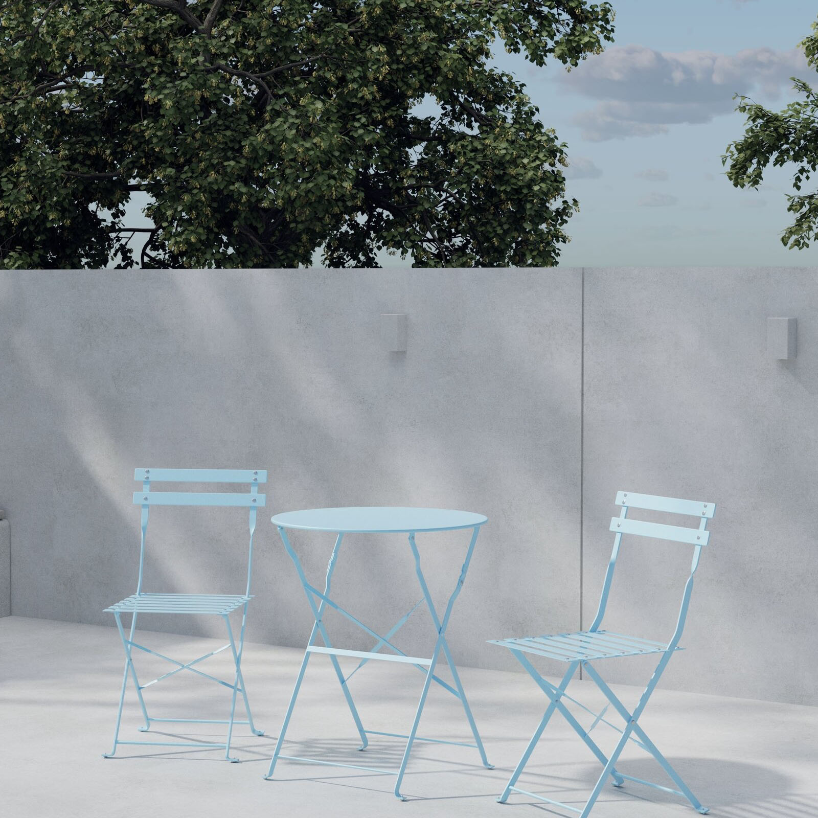 Caféset Venture Home Tao Fällbart Set med 2 stolar och 1 bord