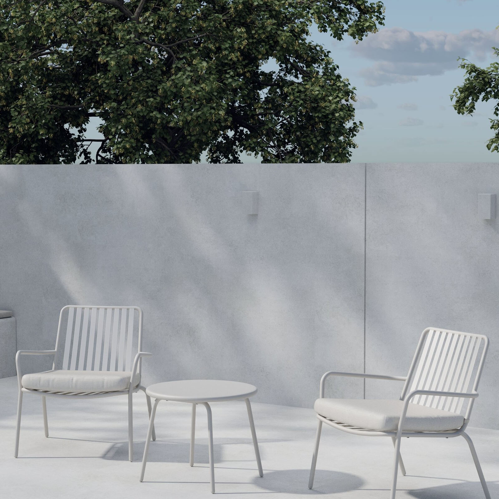 Loungeset Venture Home Mykonos 2st Fåtöljer med 1st Sidobord