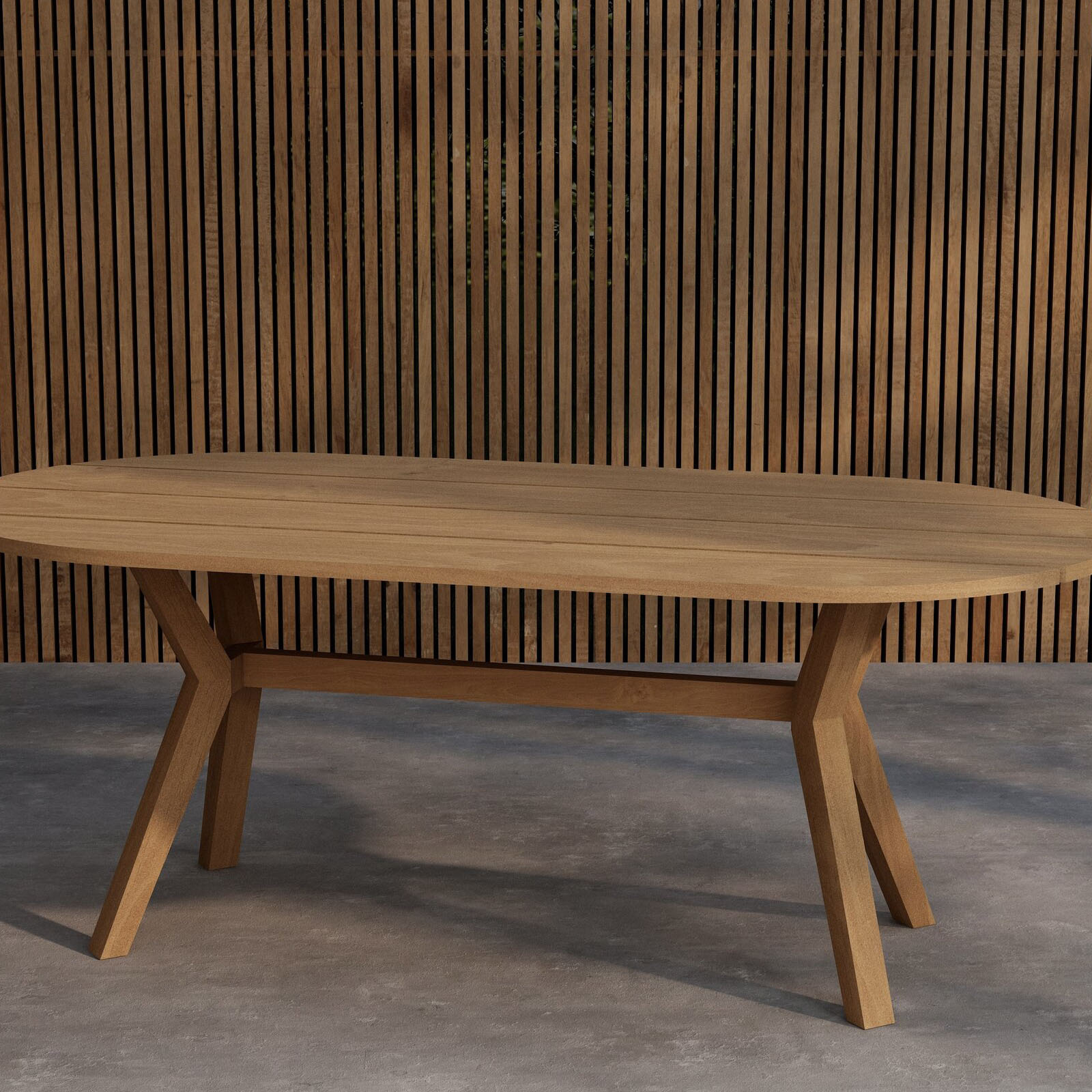 Matbord Venture Home Kenya Ovalt Bord 200x100x75 cm