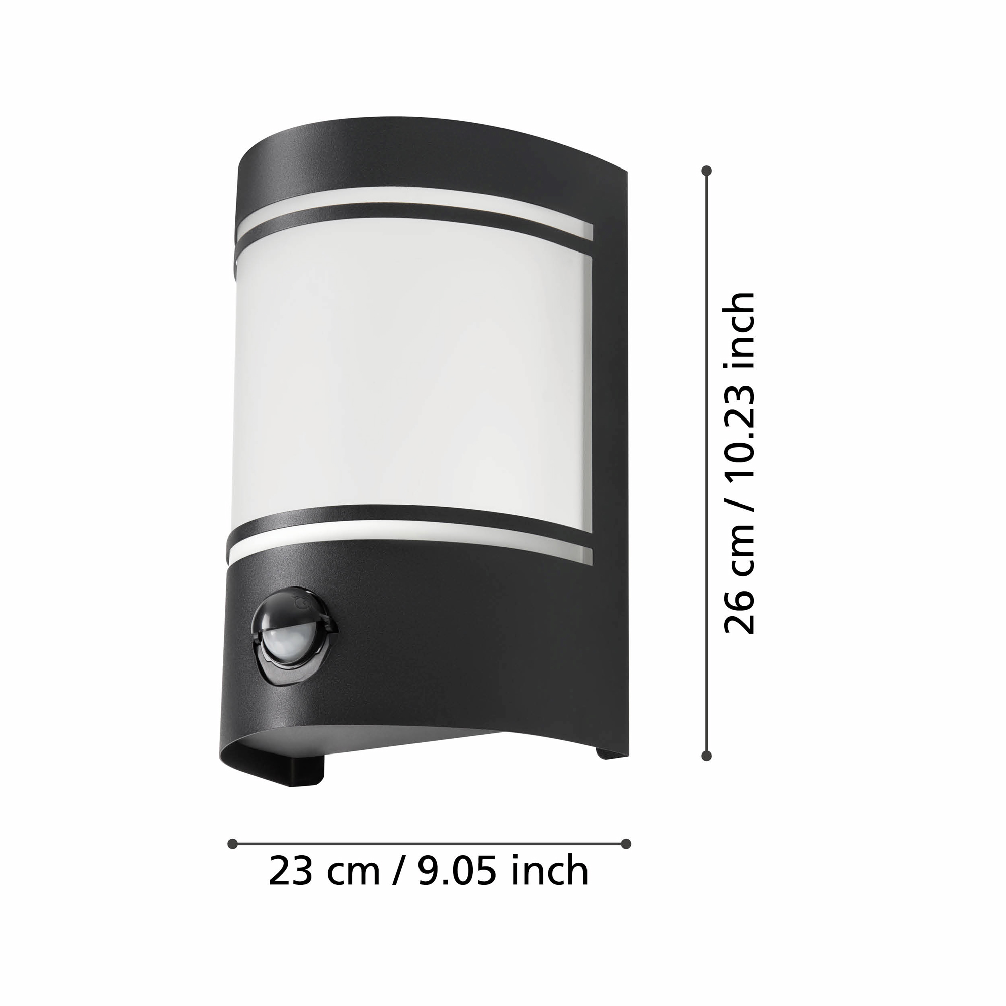 Utvändig vägglampa Eglo Cerno med sensor