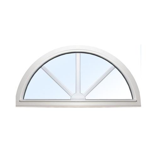 Fast Fönster Halvmåne Effektfönster 3-Glas Trä BxH 680x343 mm
