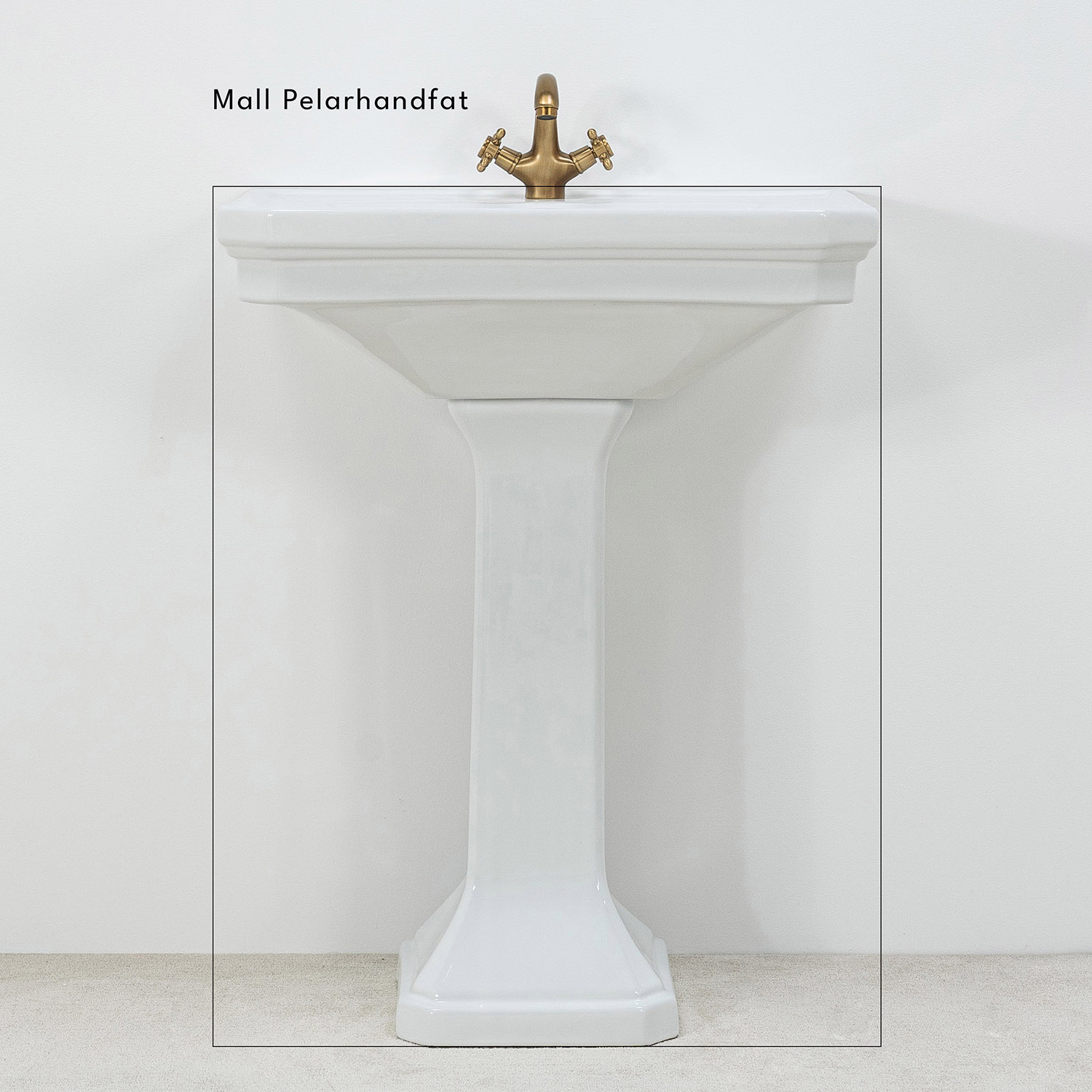 Tvättställ Vesani Greenwich med Piedestal