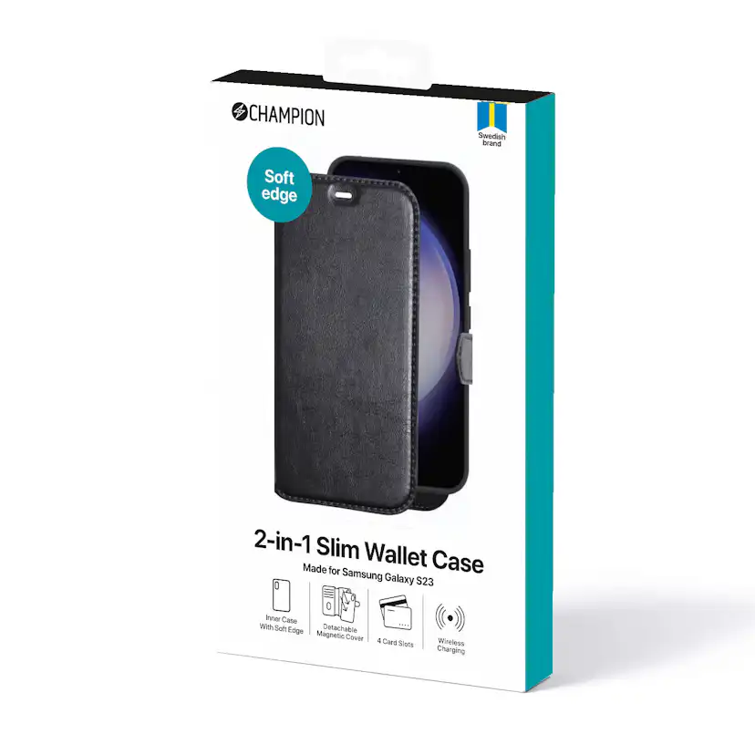 Mobilskal Champion 2-in-1 Slim Wallet Case Galaxy S23
