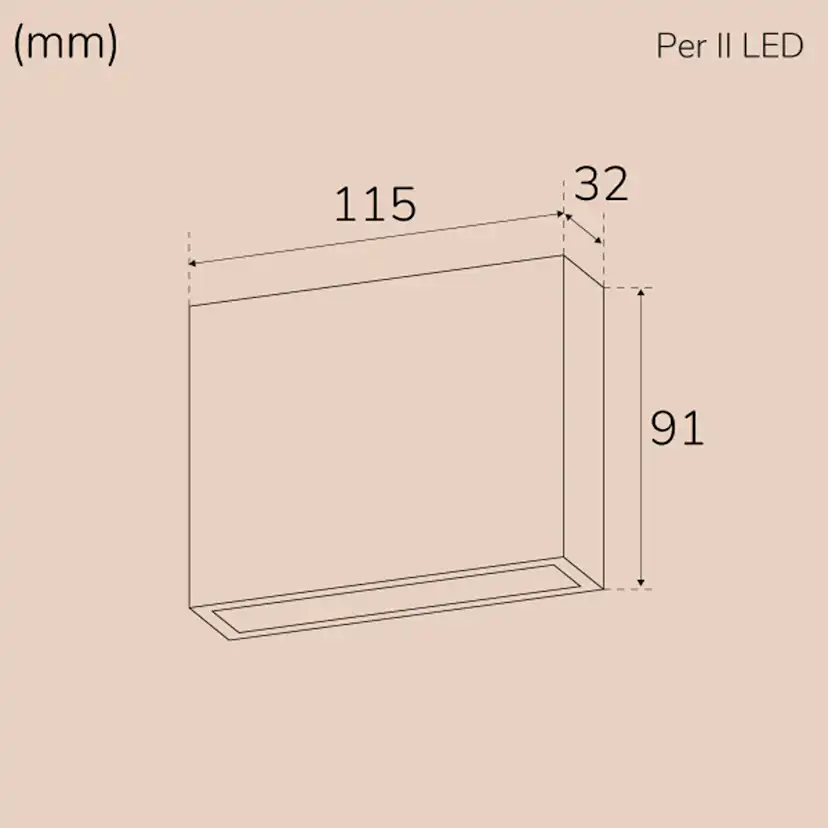 Väggarmatur Llitt LED Per II IP54 3000K 6W 430lm - Utomhusbelysning