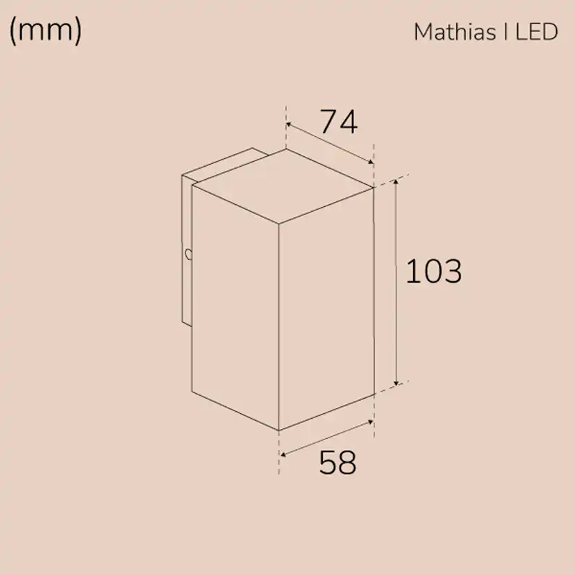 Väggarmatur Llitt Mathias I LED IP65 3000K 3W 290lm - Utomhusbelysning