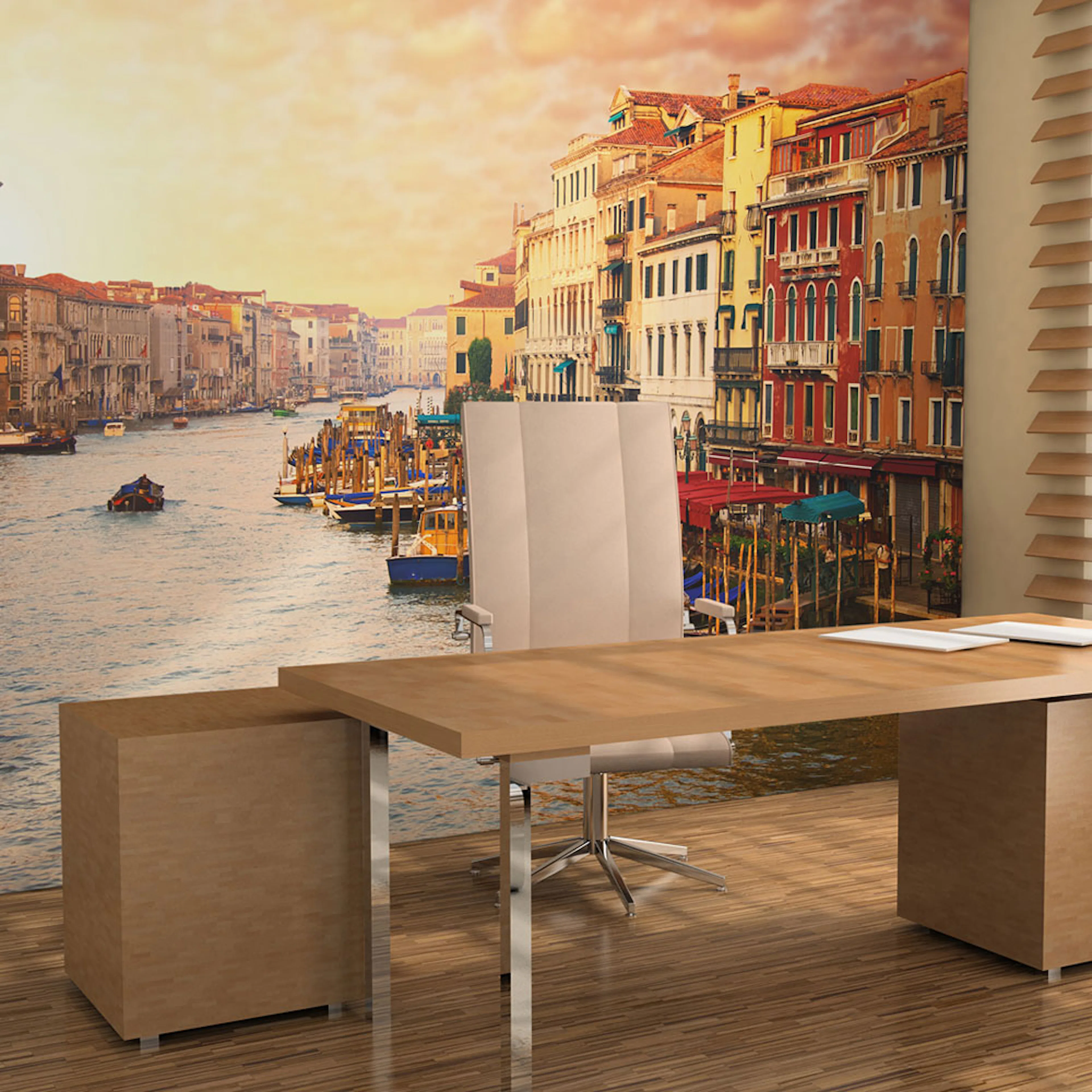 Fototapet Arkiio Venedig Den Färgglada Staden På Vattnet