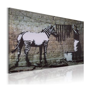 Tavla Arkiio Zebra Tvätt Banksy 60x40