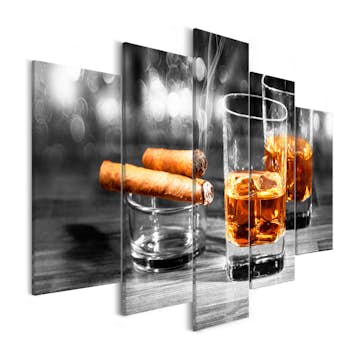 Tavla Arkiio Cigars and Whiskey Wide 5 delar 225x100