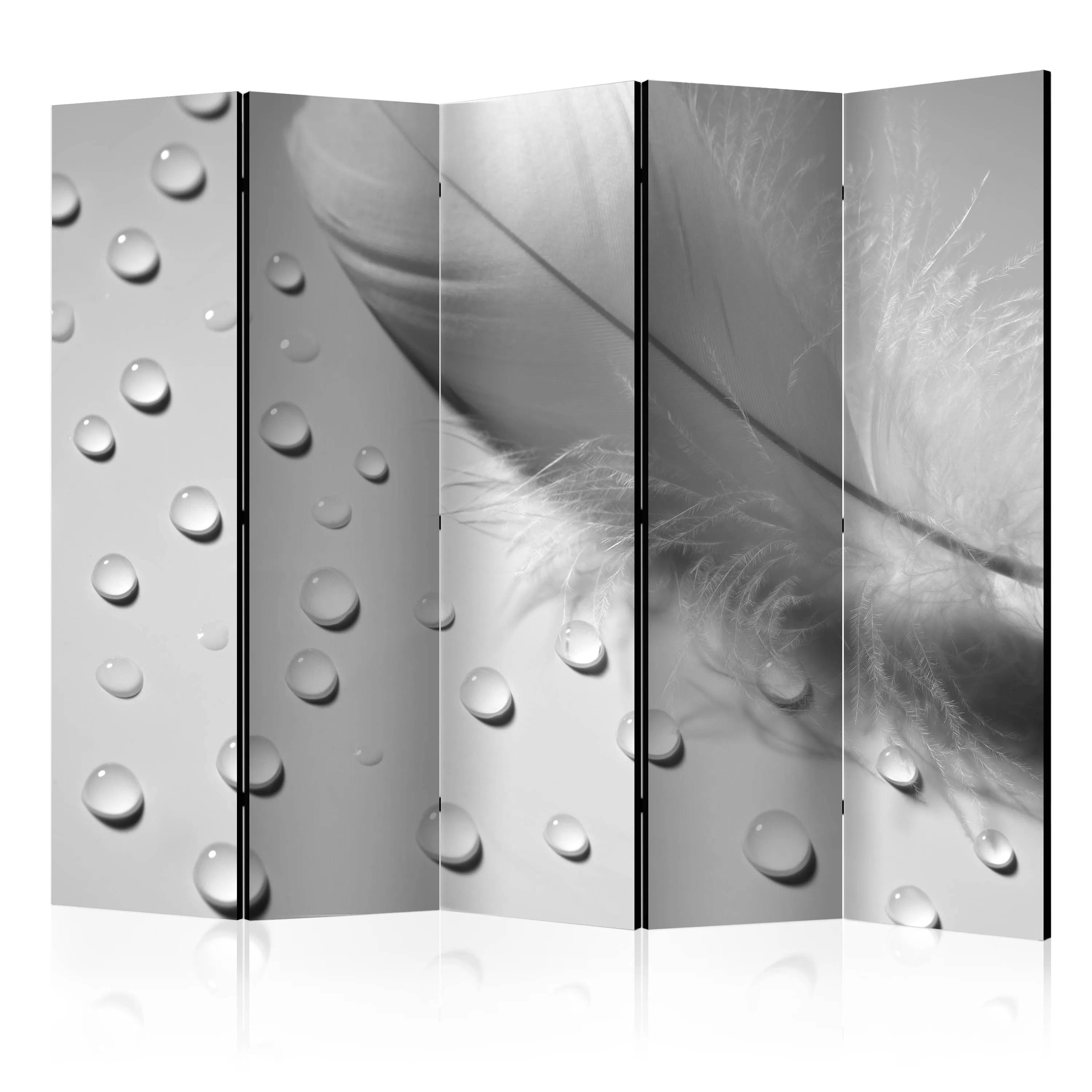 Rumsavdelare Skärmvägg Arkiio White Feather II Grå/Vit 225x172 cm