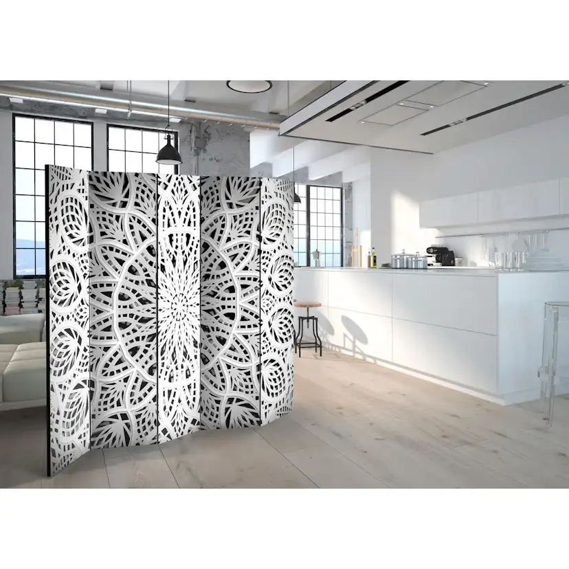 Rumsavdelare Skärmvägg Arkiio White Mandala II 225x172 cm
