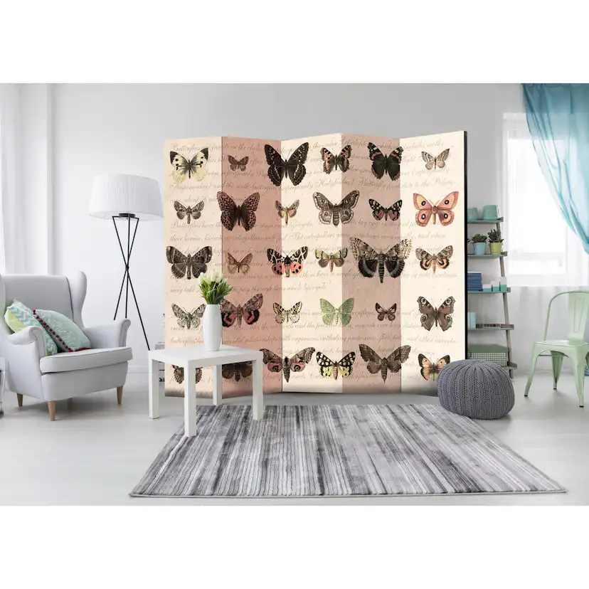 Rumsavdelare Skärmvägg Arkiio Retro Style: Butterflies II 225x172 cm