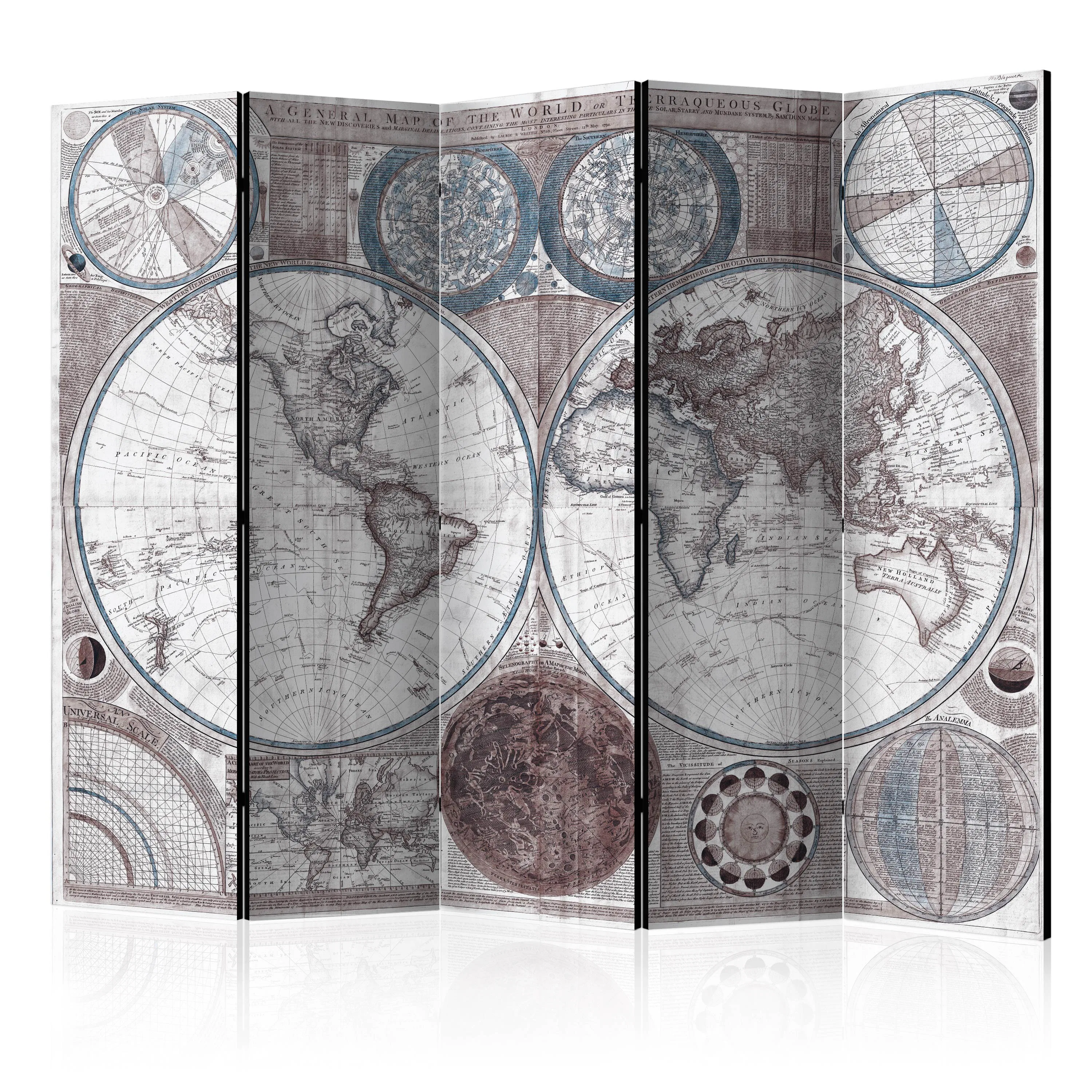 Rumsavdelare Skärmvägg Arkiio Terraqueous Globe 225x172 cm
