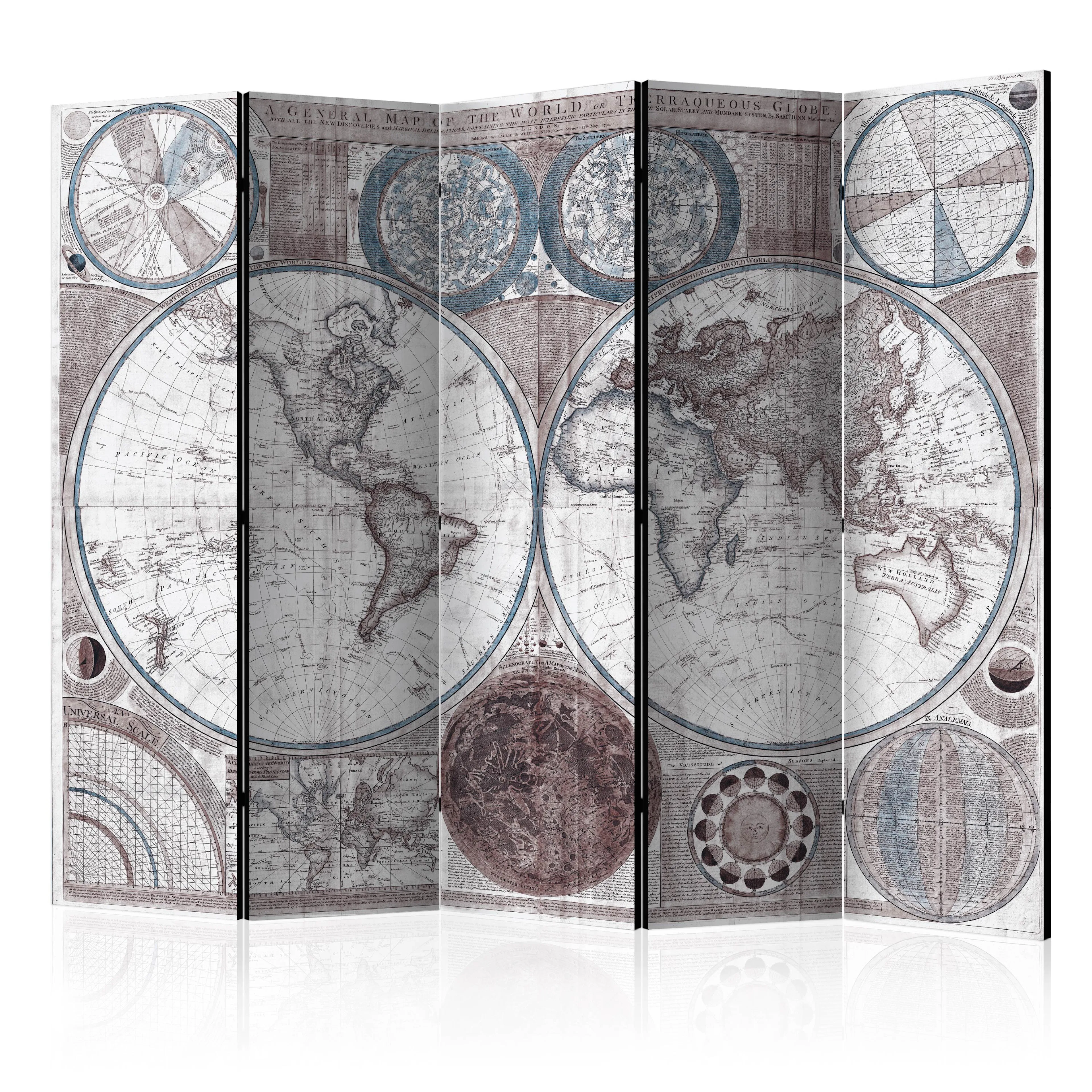 Rumsavdelare Skärmvägg Arkiio Terraqueous Globe 225x172 cm