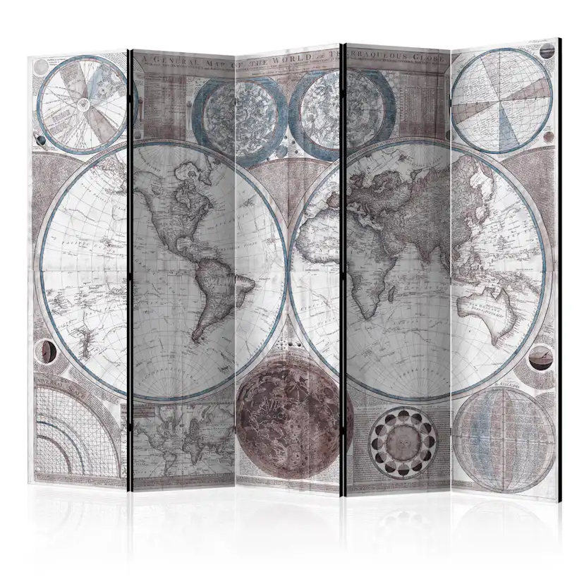 Rumsavdelare Skärmvägg Arkiio Terraqueous Globe 225x172 cm