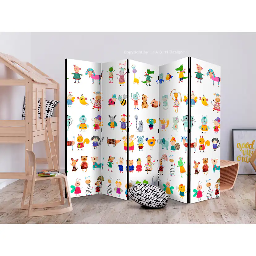 Rumsavdelare Skärmvägg Arkiio Cartoon Pets II 225x172 cm