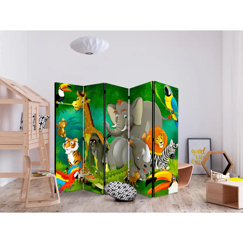Rumsavdelare Skärmvägg Arkiio Colourful Safari II 225x172 cm