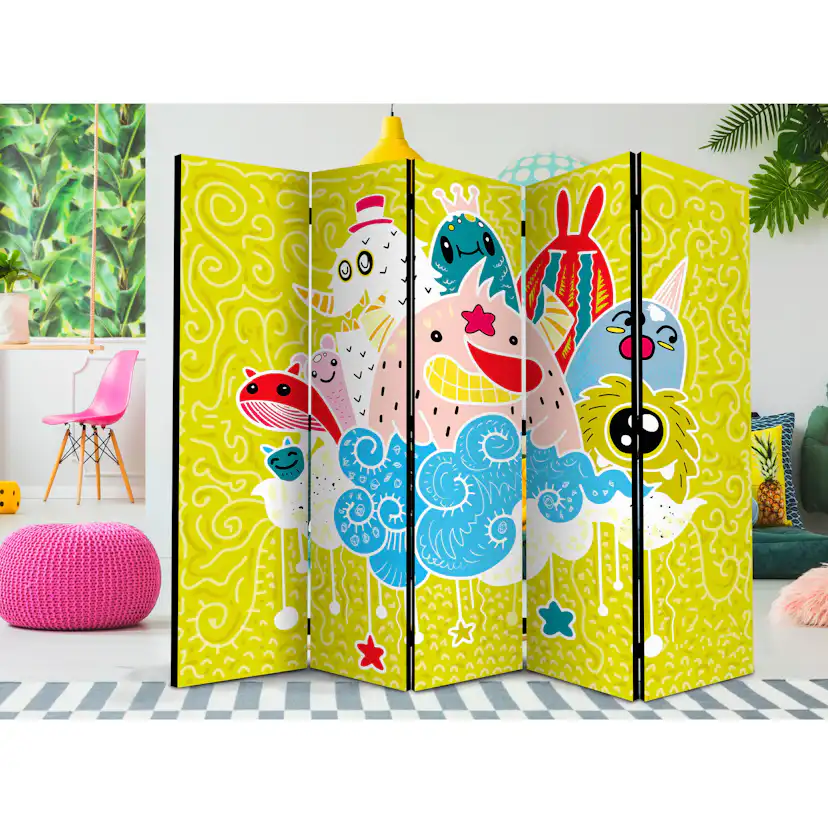 Rumsavdelare Skärmvägg Arkiio Happy Creatures II 225x172 cm