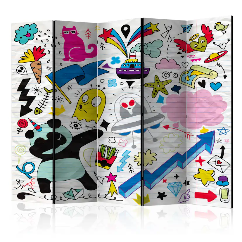Rumsavdelare Skärmvägg Arkiio Energetic Panda II 225x172 cm