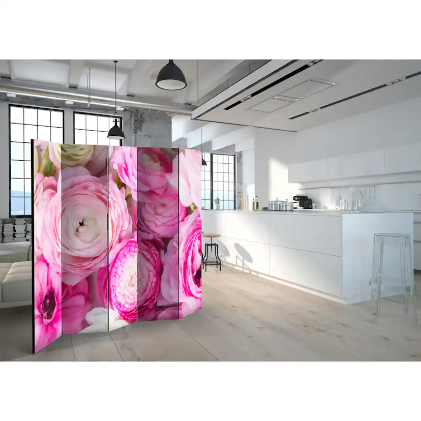 Rumsavdelare Skärmvägg Arkiio Ranunculus Flowers II 225x172 cm