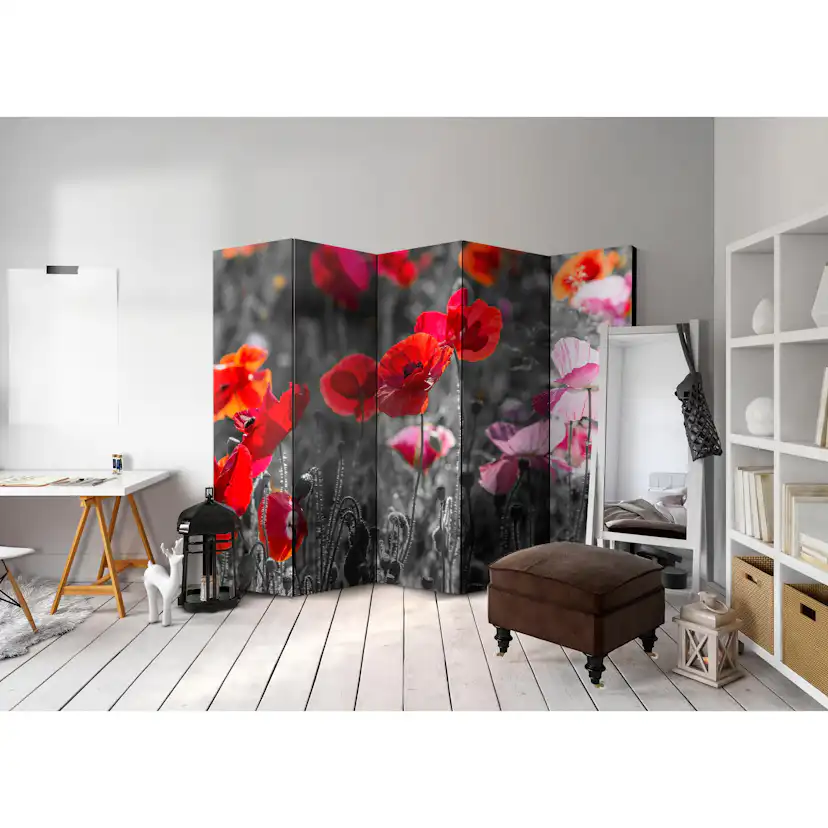 Rumsavdelare Skärmvägg Arkiio Red Poppies II 225x172 cm