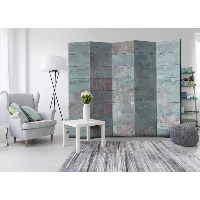 Rumsavdelare Skärmvägg Arkiio Turquoise Concrete II 225x172 cm