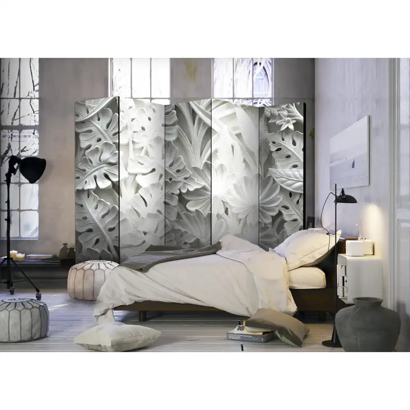 Rumsavdelare Skärmvägg Arkiio Alabaster Garden II Vit 225x172 cm