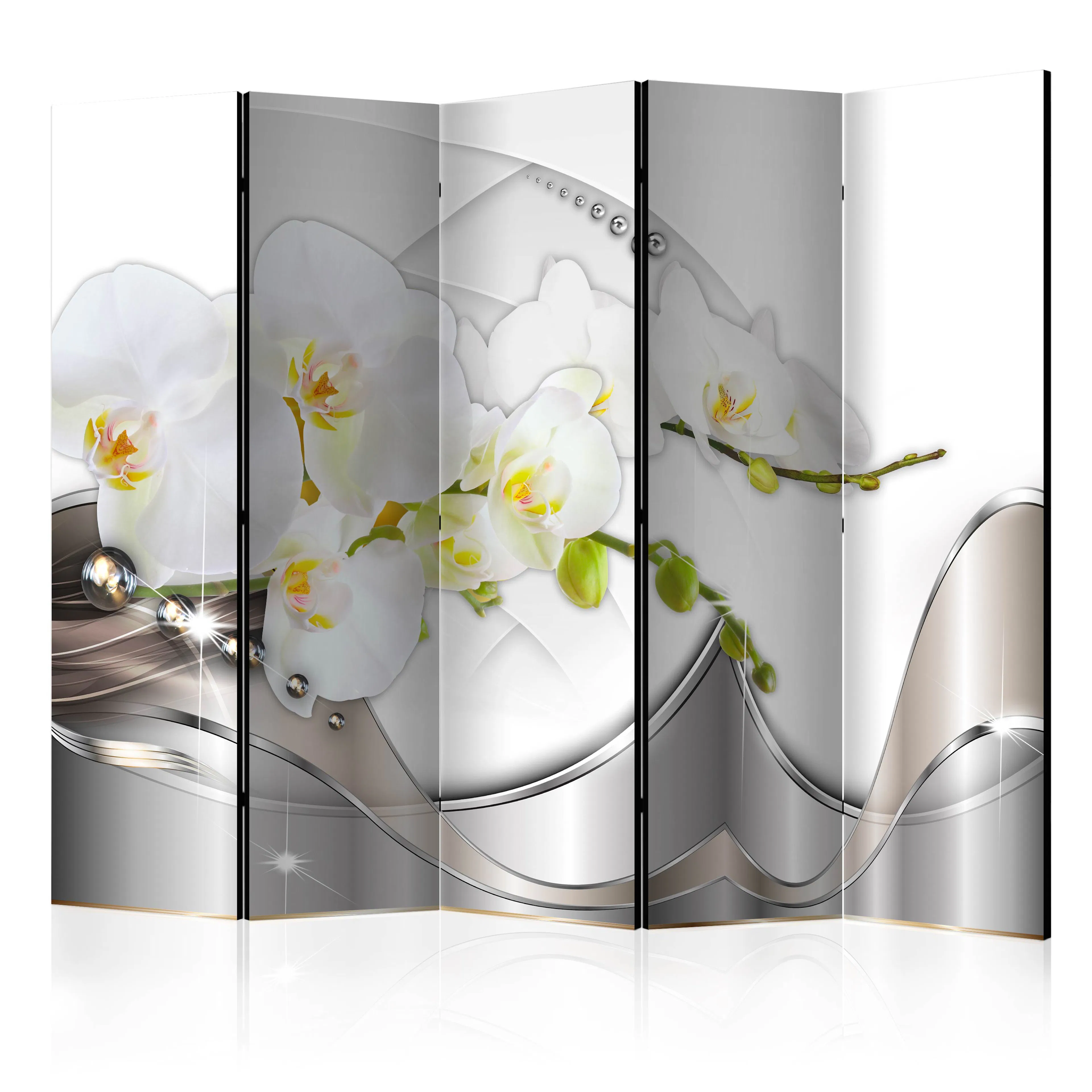 Rumsavdelare Skärmvägg Arkiio Pearl Dance of Orchids II 225x172 cm