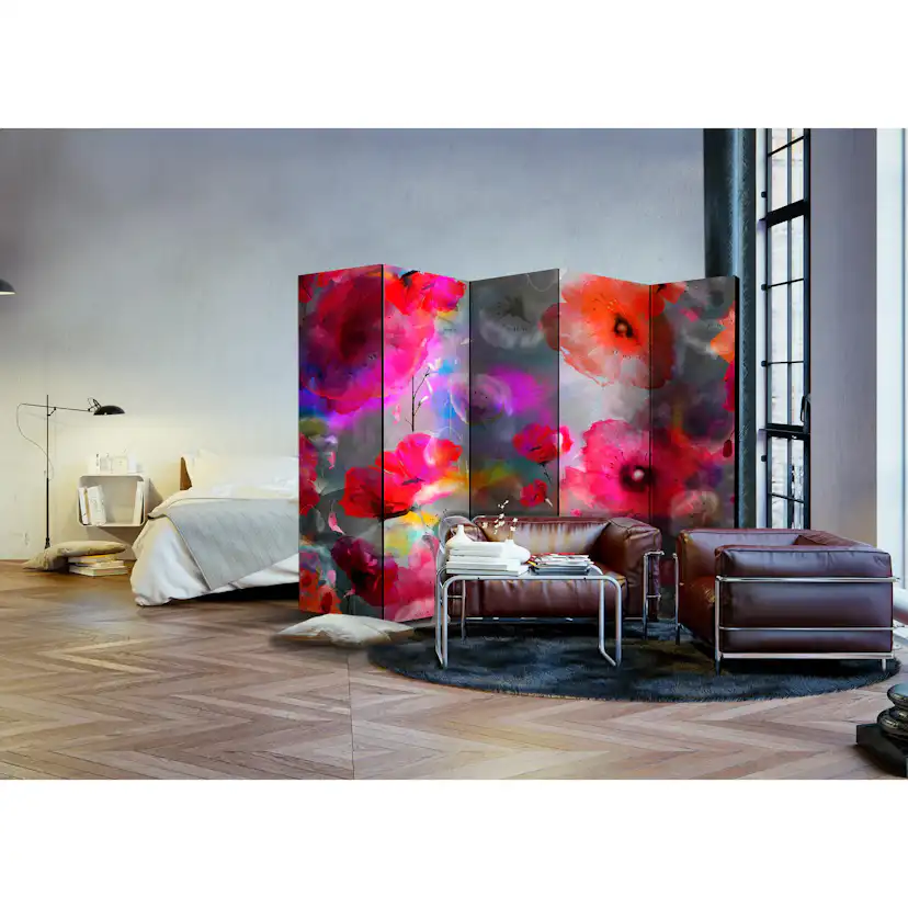 Rumsavdelare Skärmvägg Arkiio Painted Poppies II 225x172 cm
