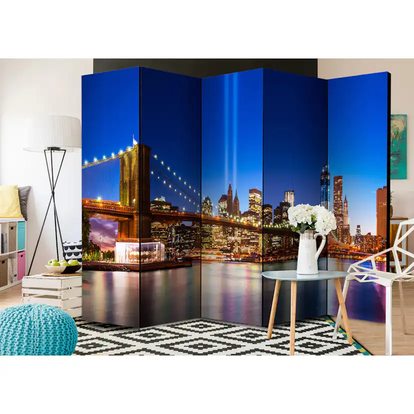 Rumsavdelare Skärmvägg Arkiio Blue New York II 225x172 cm