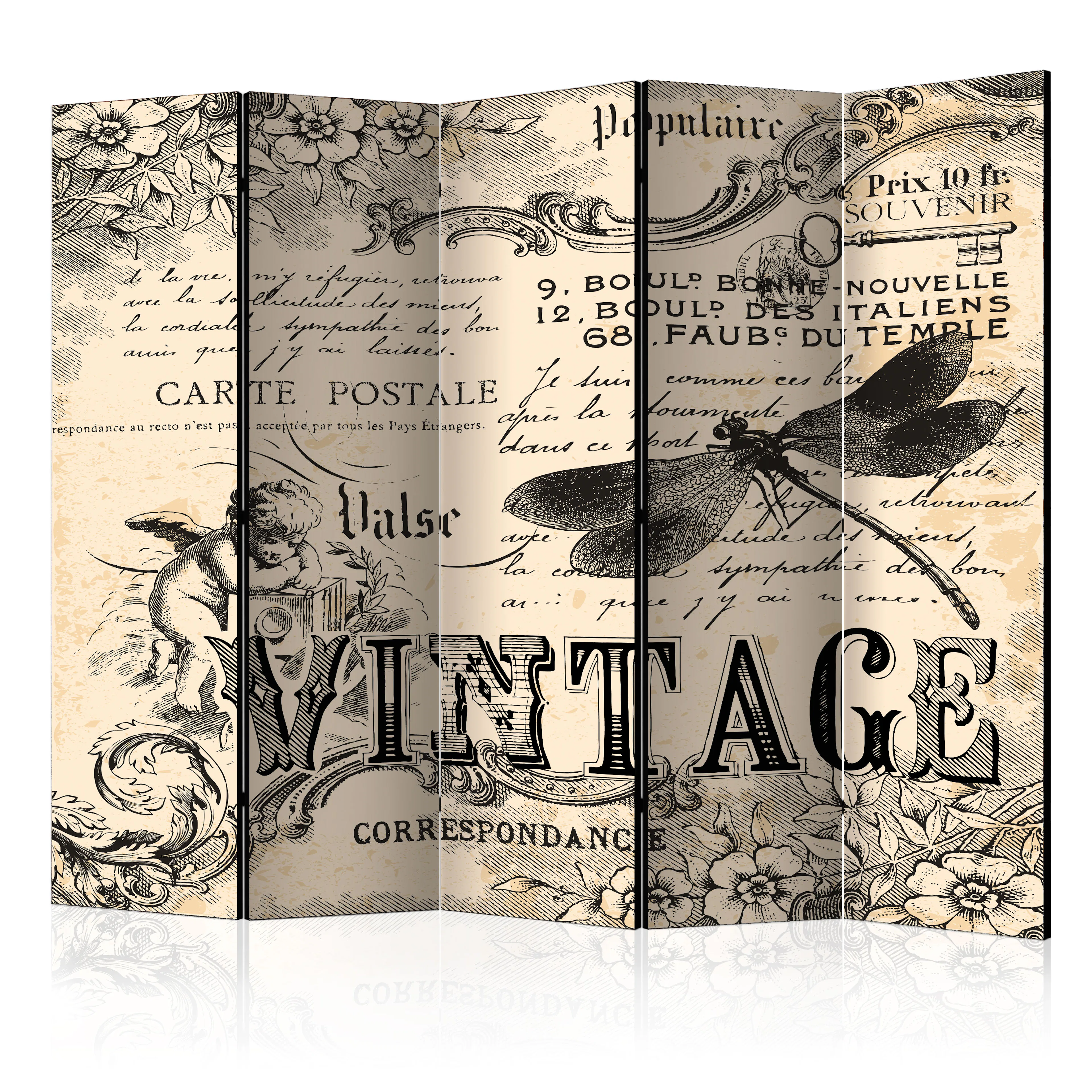 Rumsavdelare Skärmvägg Arkiio Vintage Correspondence II 225x172 cm